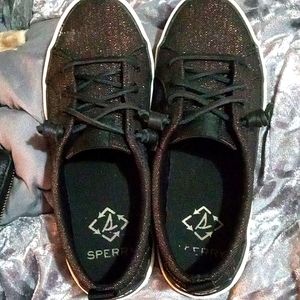 Sperry shoes black sparkles